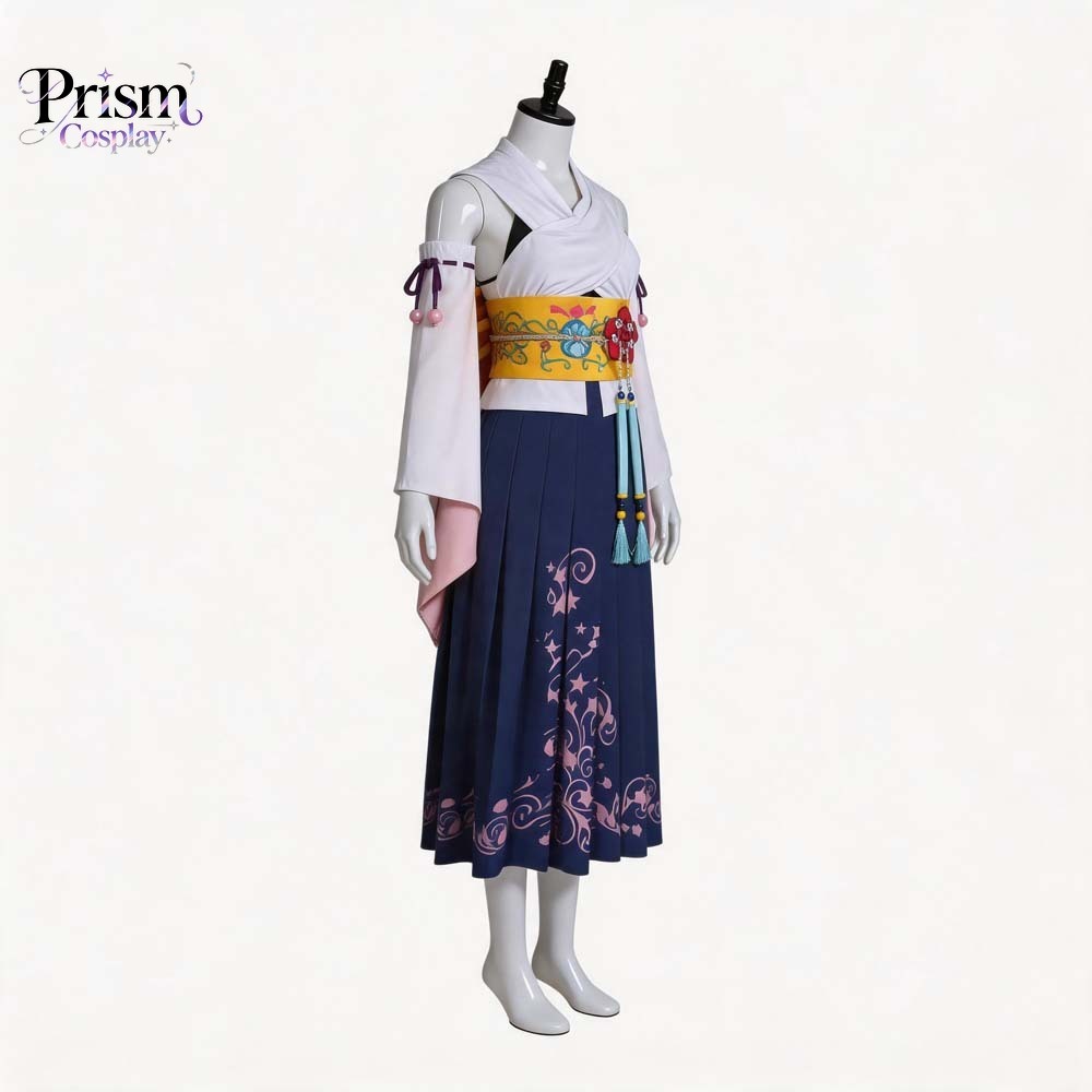 Anime Cosplay Kimono - Final Fantasy Ten Yuna Summoned Cosplay