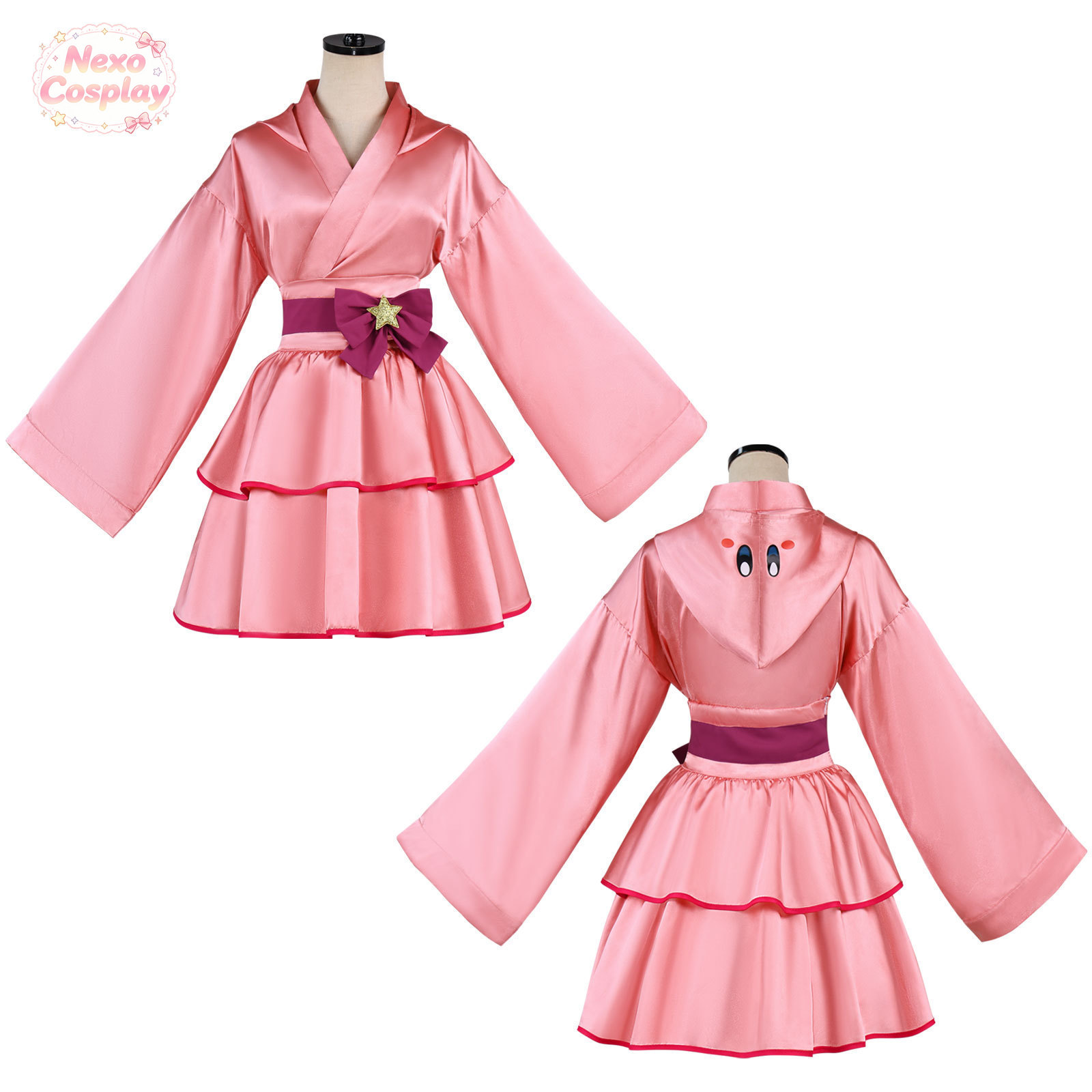 Anime Cosplay Kimono - Pink ball Cosplay Costume Pink girl