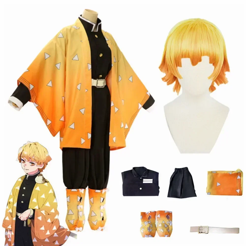 Cosplay Anime Zenitsu - 2026 Anime Agatsuma Zenitsu Cosplay Kostuum