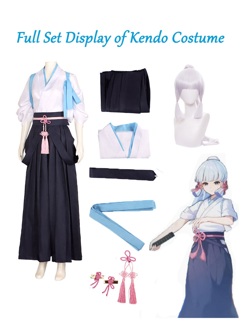 Anime Cosplay Kimono - Kamisato Ayaka Cosplay Kimono Anime Costume