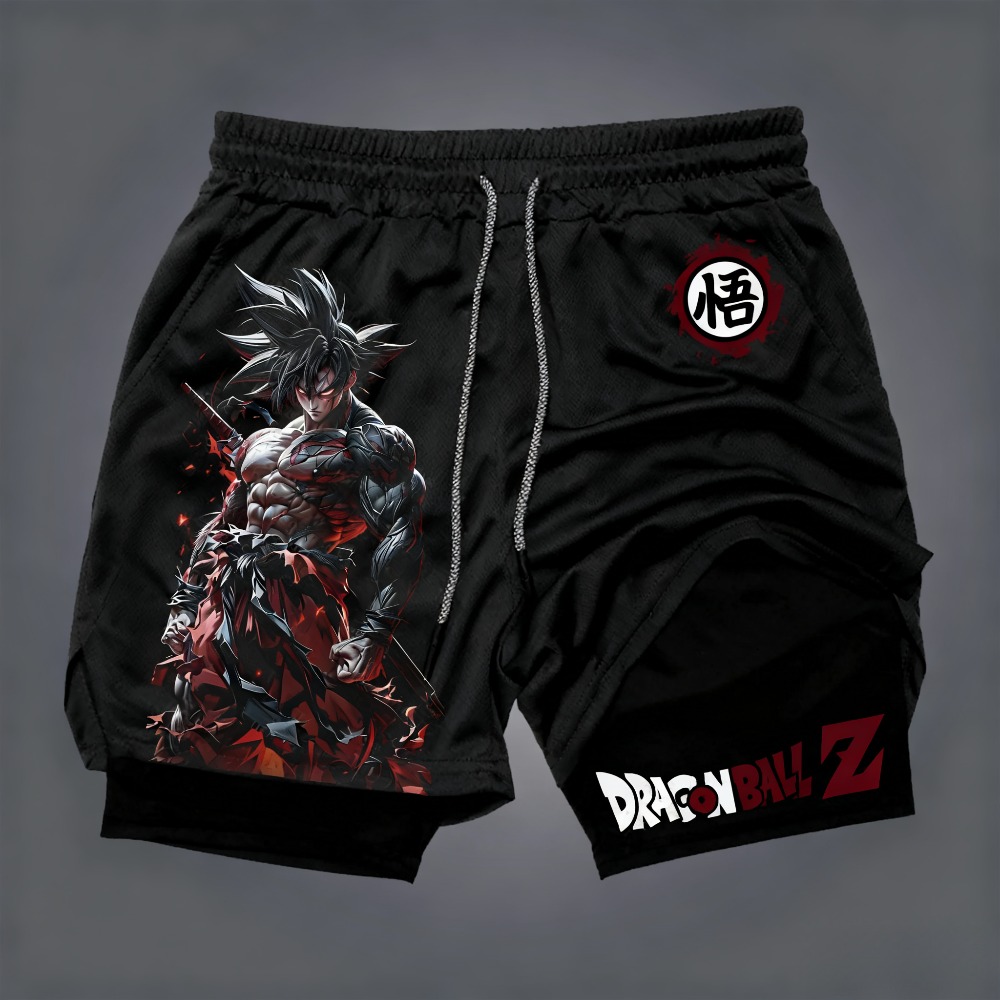Dragon Ball Saiyan Armor - Dragon Ball Men's Double-layer Shorts Son