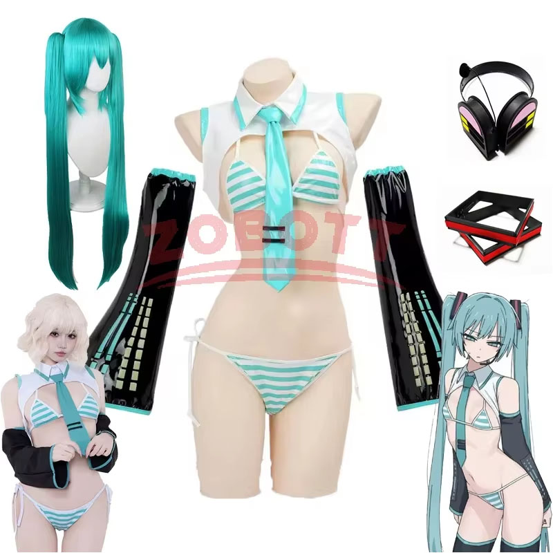 Anime Cosplay Bikini - Anime Miku Cosplay Miku Formula Suits