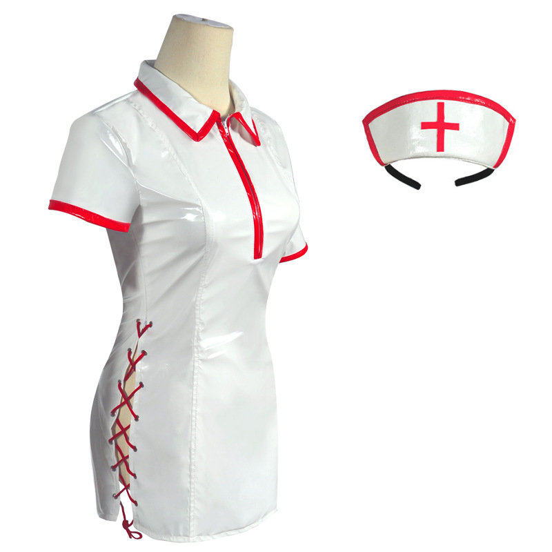 Anime Cosplay Makima - Makima Nurse Uniform Artificial PU Leather