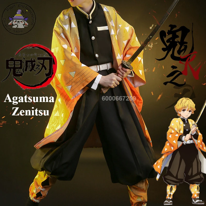 Cosplay Anime Zenitsu - Demon Slayers Anime Kimetsu No Yaiba