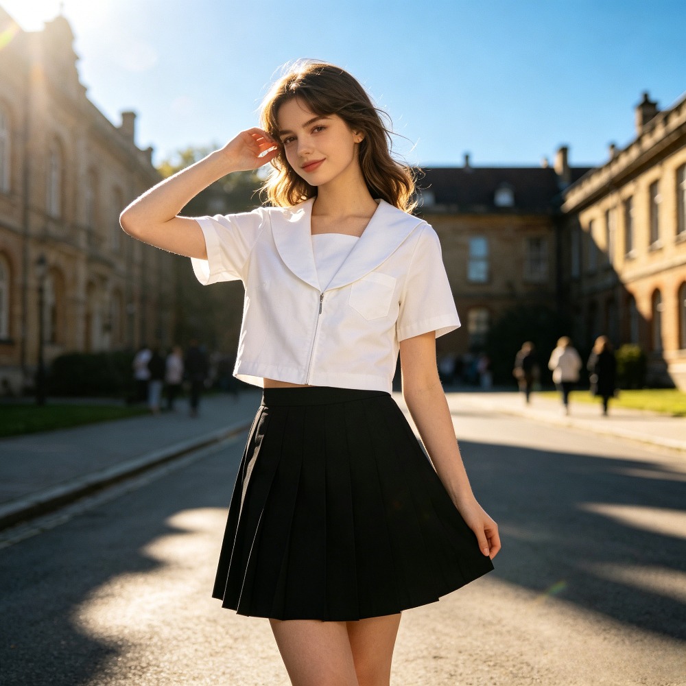 White Sailor JK School Uniform - Cosplay Anime Basic 评论和价格