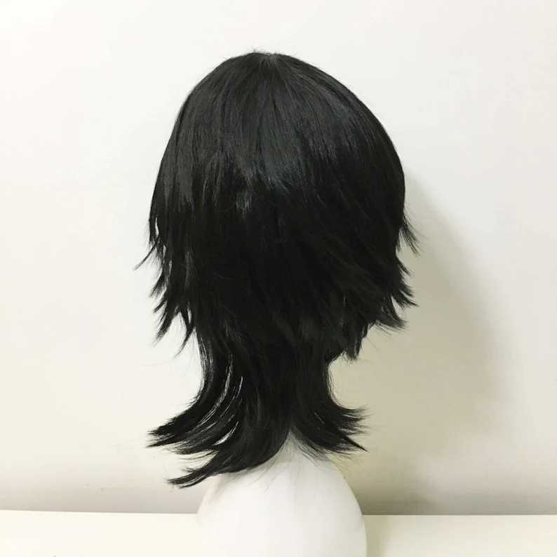 Emo Wig Unisex Black Mullet St - Sword Art Online Cape 评论和价格