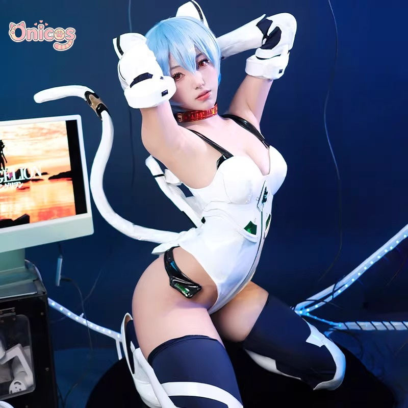 Ayanami Rei Cat Ear Anime Cosp - Anime Cosplay Cat 评论和价格