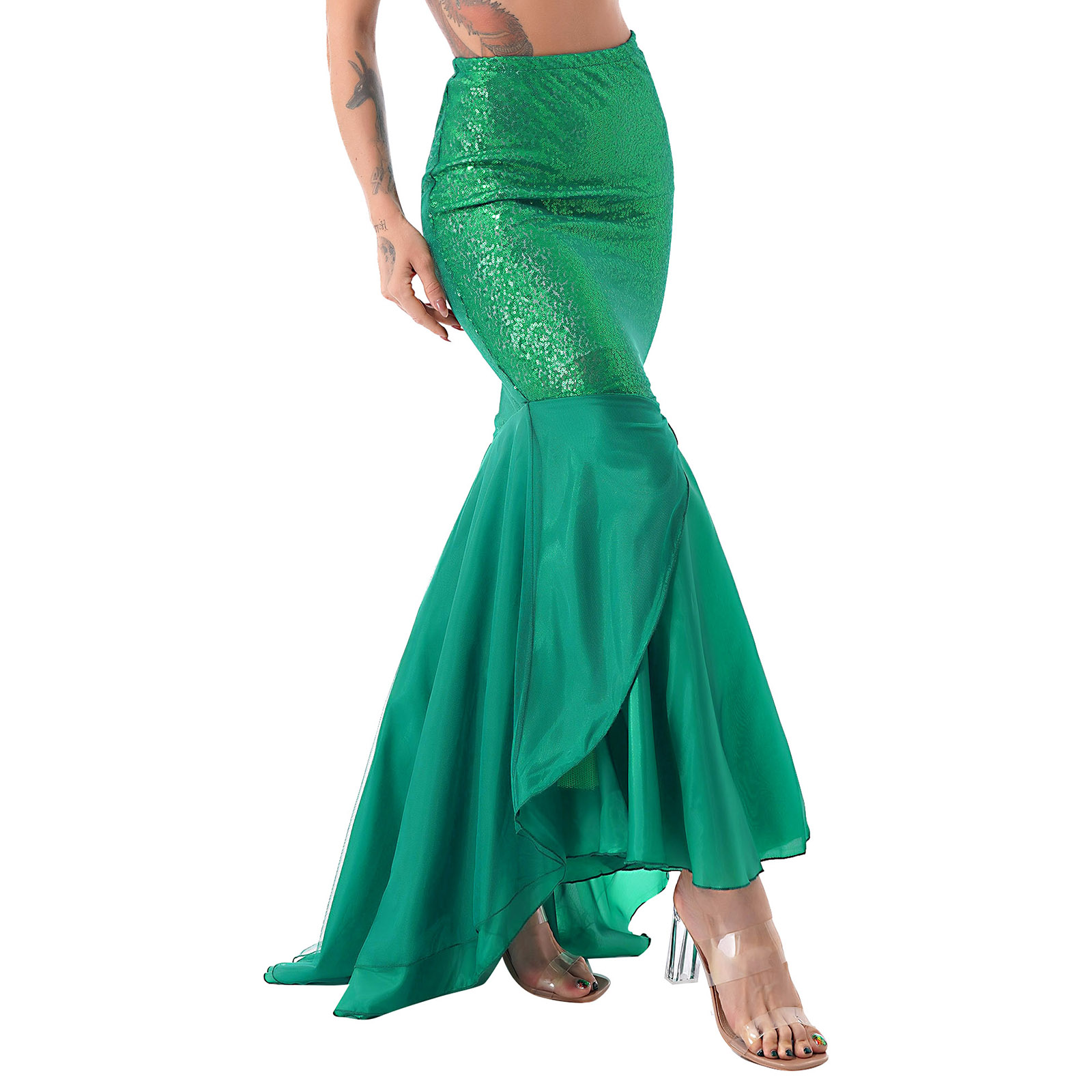 Sequined Women Female Mermaid  - Anime Cosplay Little Girl 评论和价格