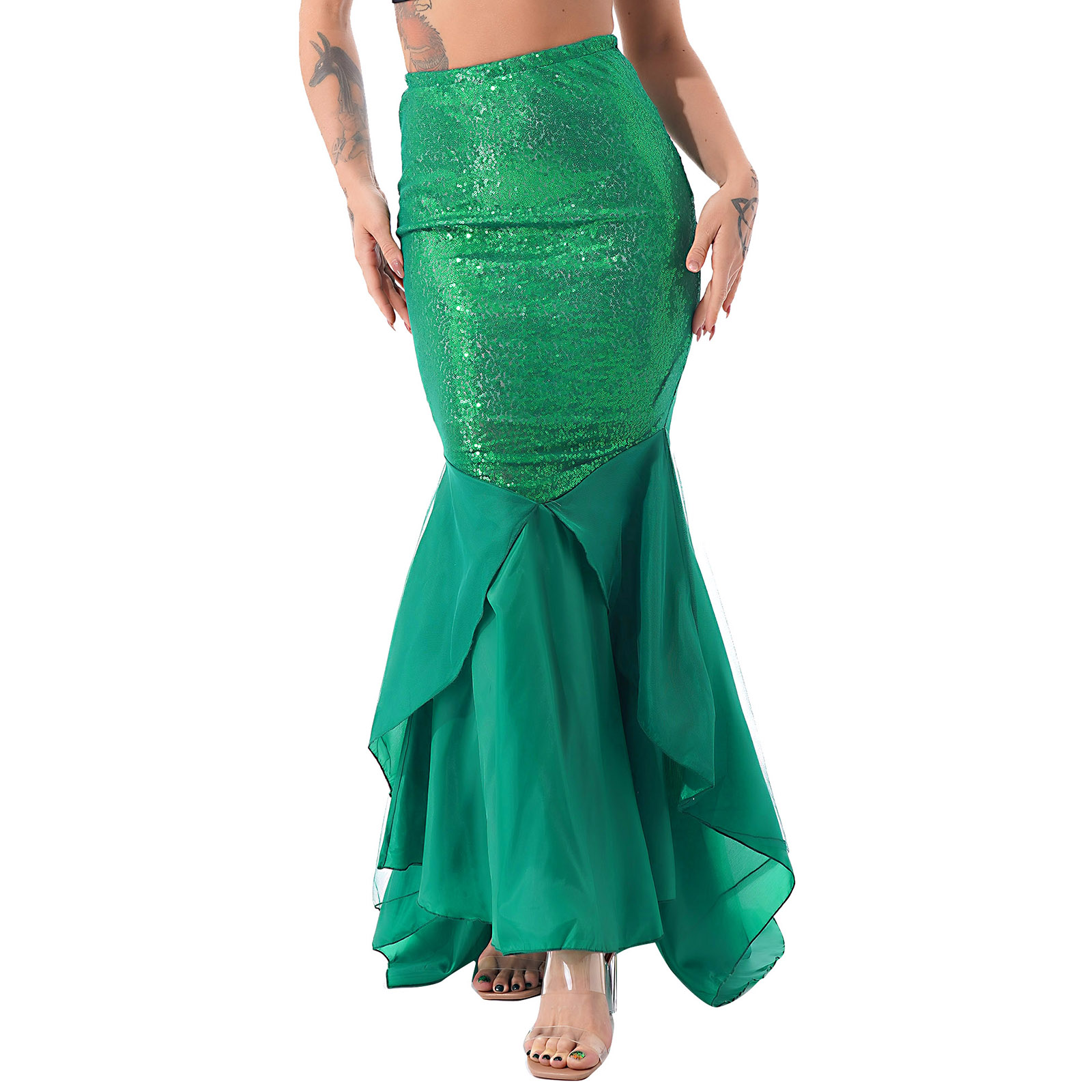 Sequined Women Female Mermaid  - Anime Cosplay Little Girl 评论和价格