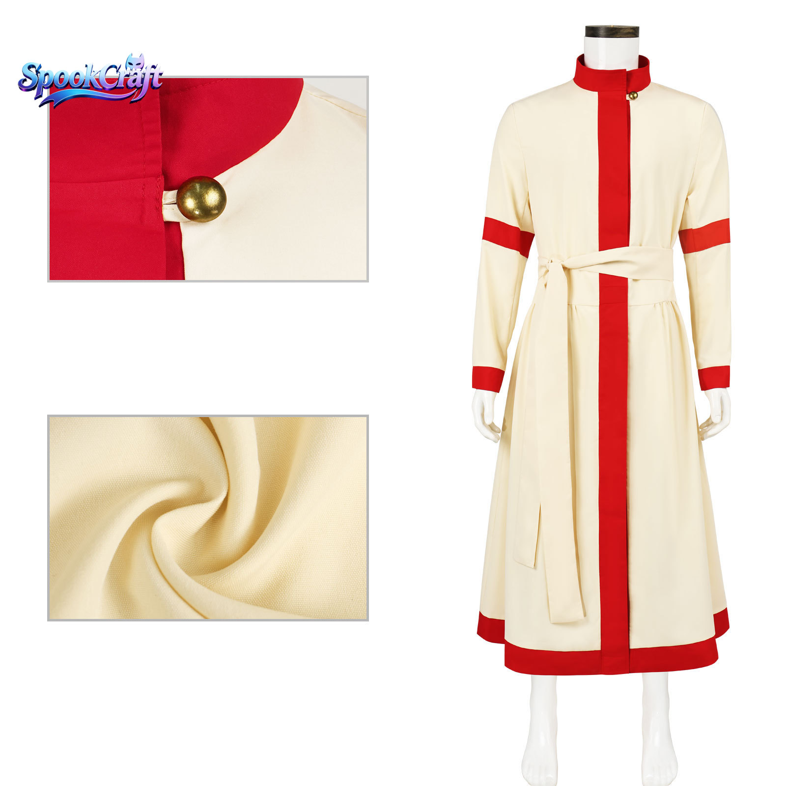 New Medieval Kaftan Robe Pries - Anime Cosplay Dress For Men 评论和价格