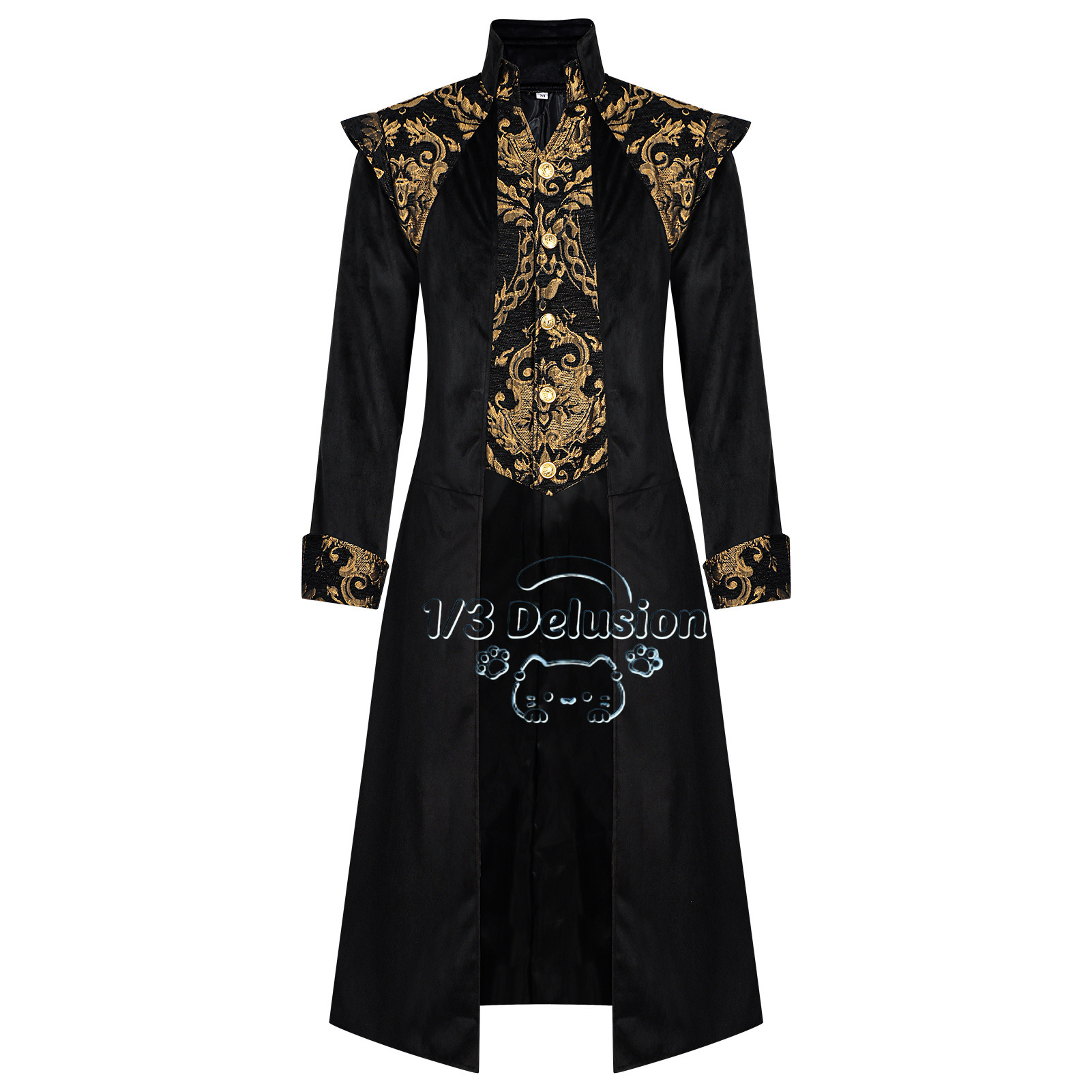 Men Steampunk Medieval Tailcoa - Anime Cosplay Dress For Men 评论和价格