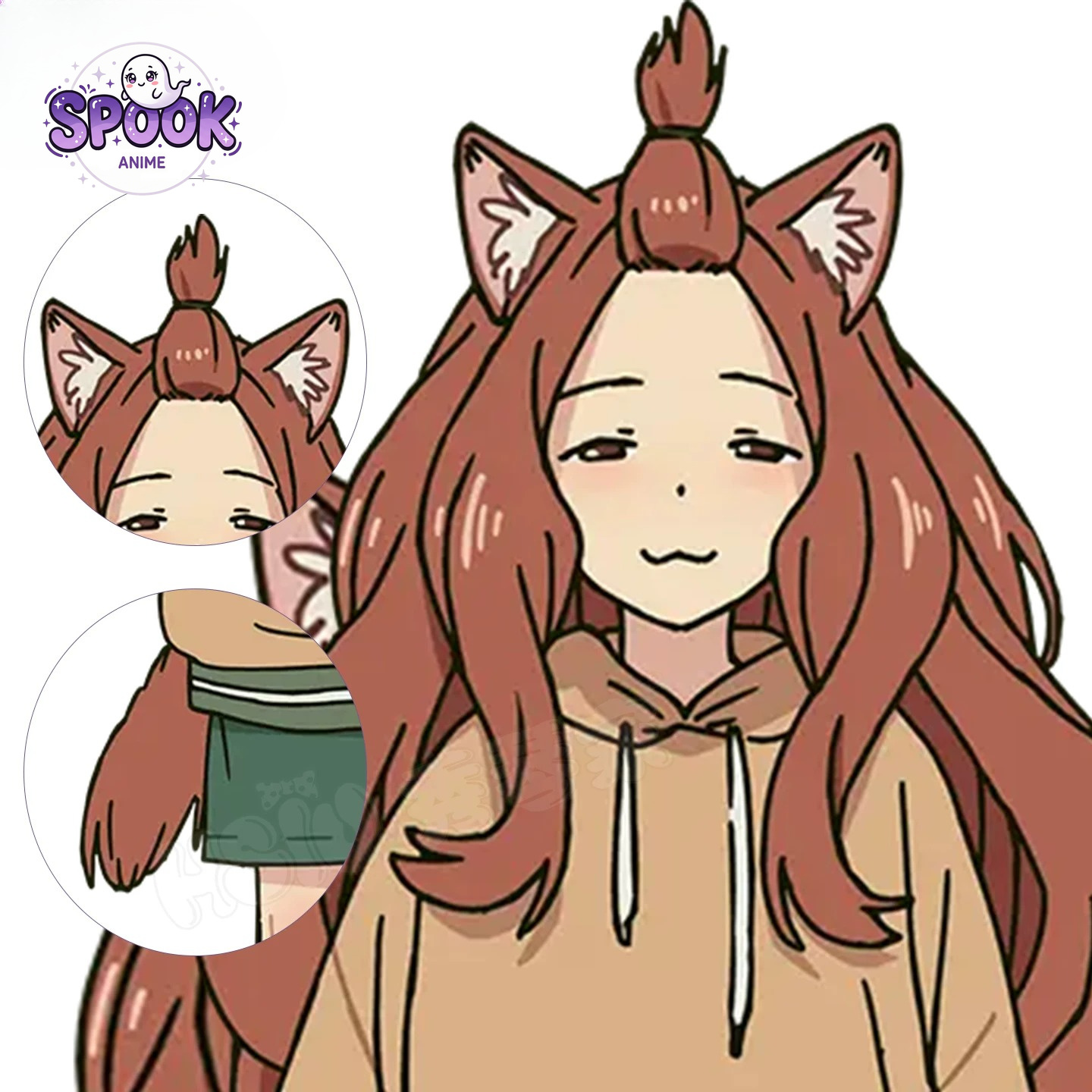 Brown Long Wig Masuko Yaku Nek - Anime Cosplay Cat 评论和价格