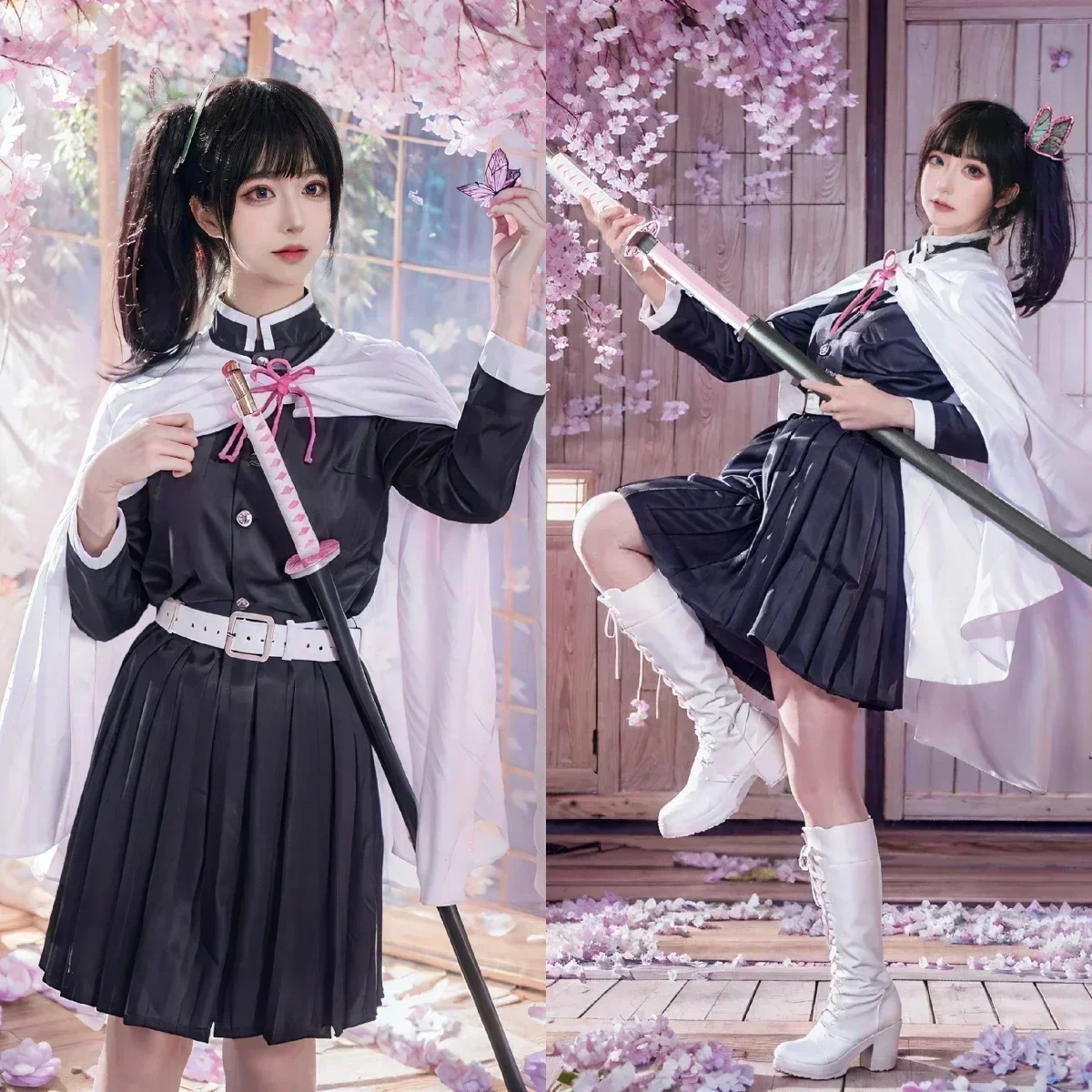 Tsuyuri Kanao Cosplay Kostuum  - Demon Slayer Haori 评论和价格