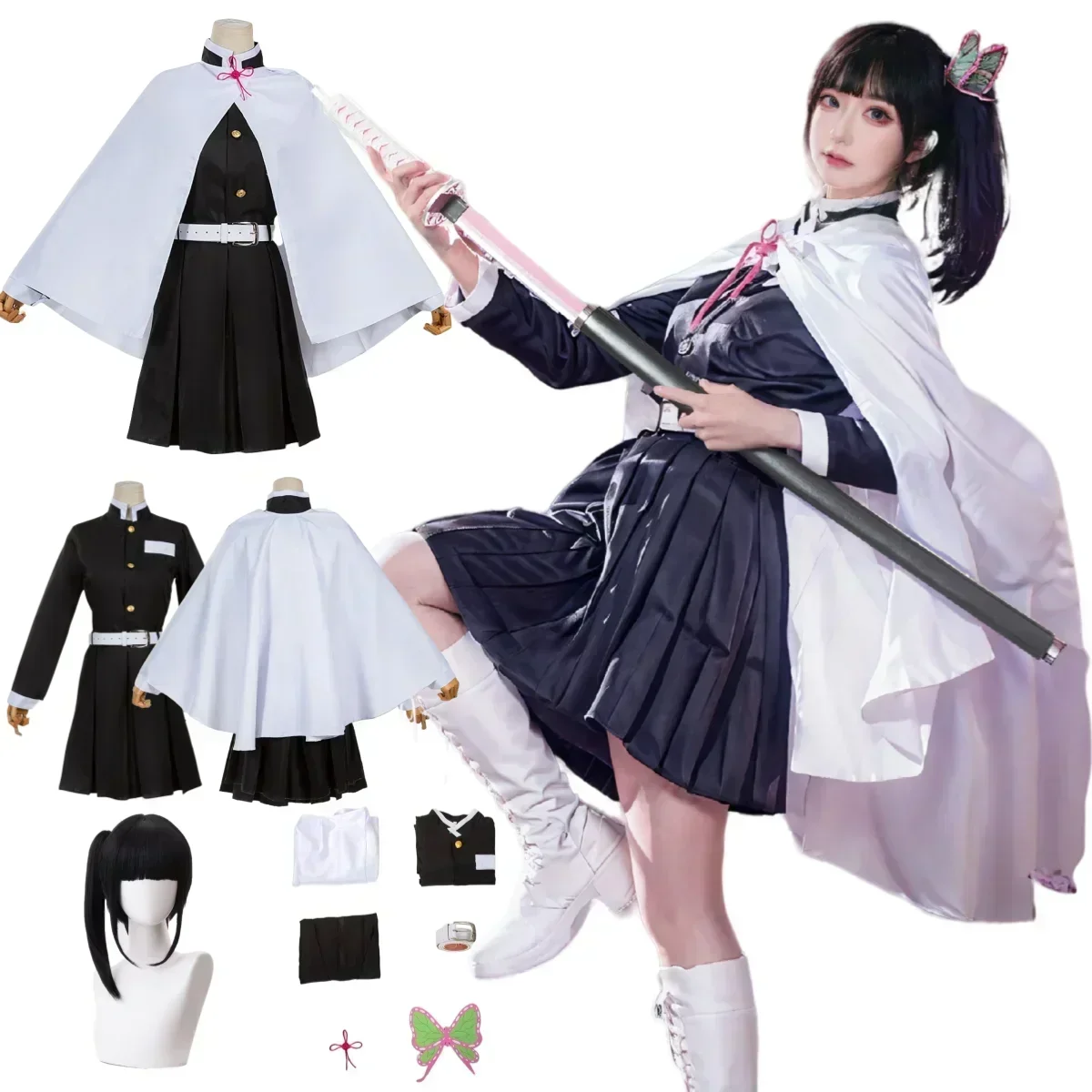 Tsuyuri Kanao Cosplay Kostuum  - Demon Slayer Haori 评论和价格