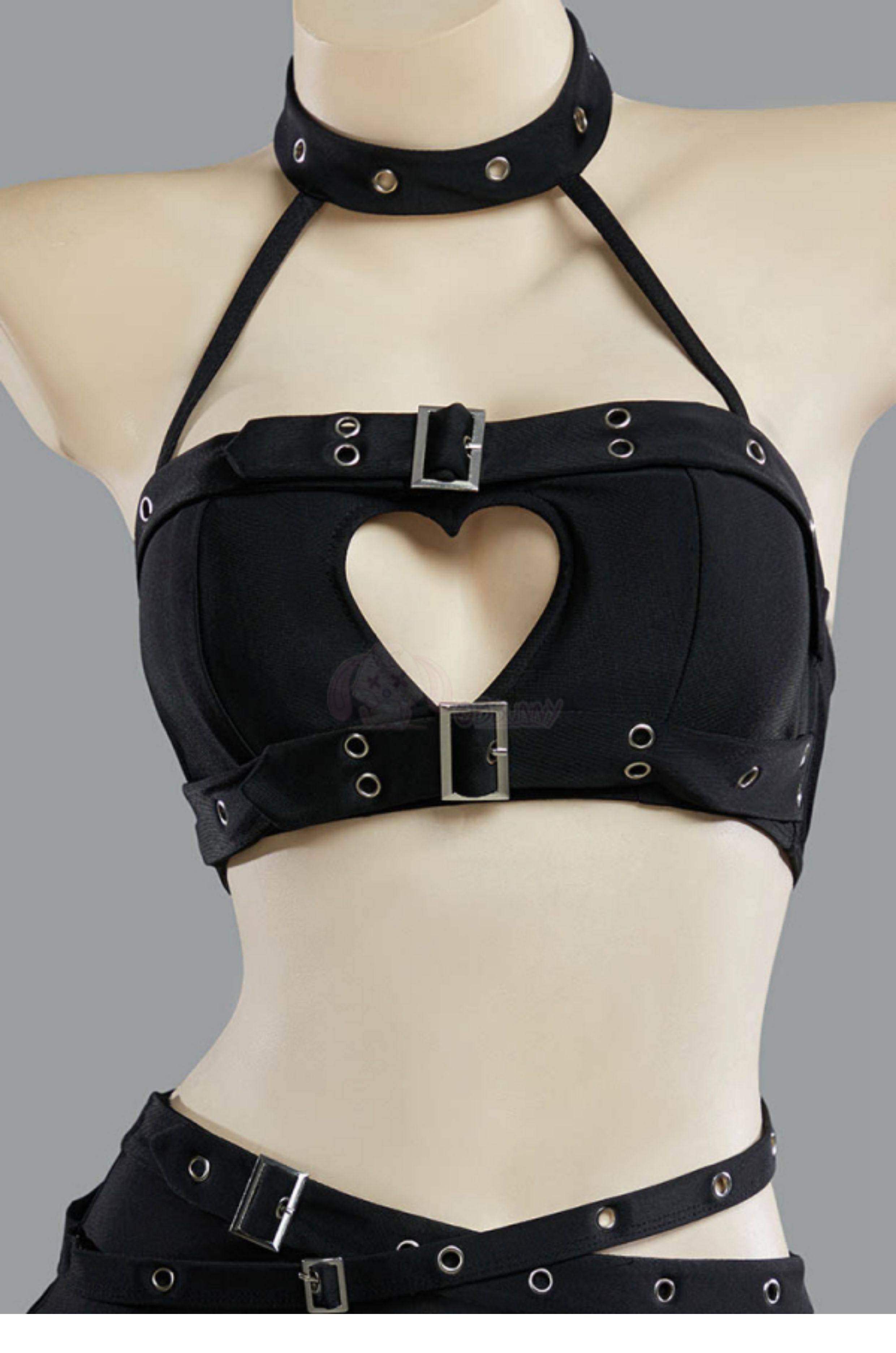 Gothic Punk Heart Hollow Halte - Anime Cosplay Bikini 评论和价格