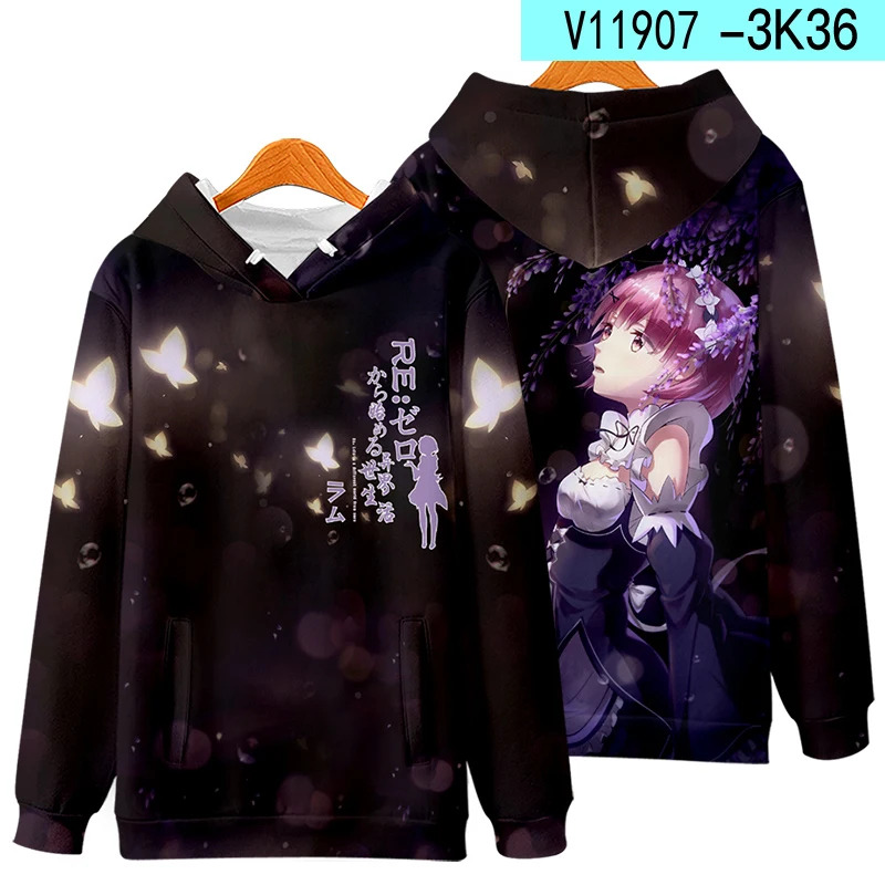 3D Re Zero Cosplay Hoodie Anim - Cosplay Anime Basic 评论和价格