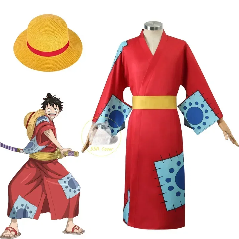 Anime Luffy Cosplay Costume, W - Anime Cosplay Kimono 评论和价格