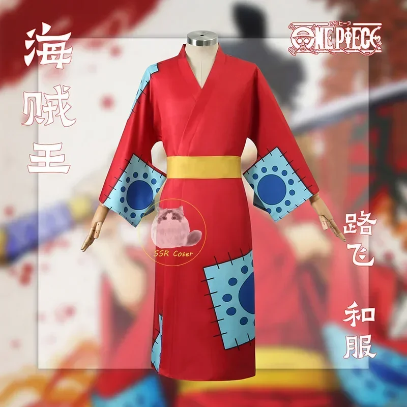 Anime Luffy Cosplay Costume, W - Anime Cosplay Kimono 评论和价格