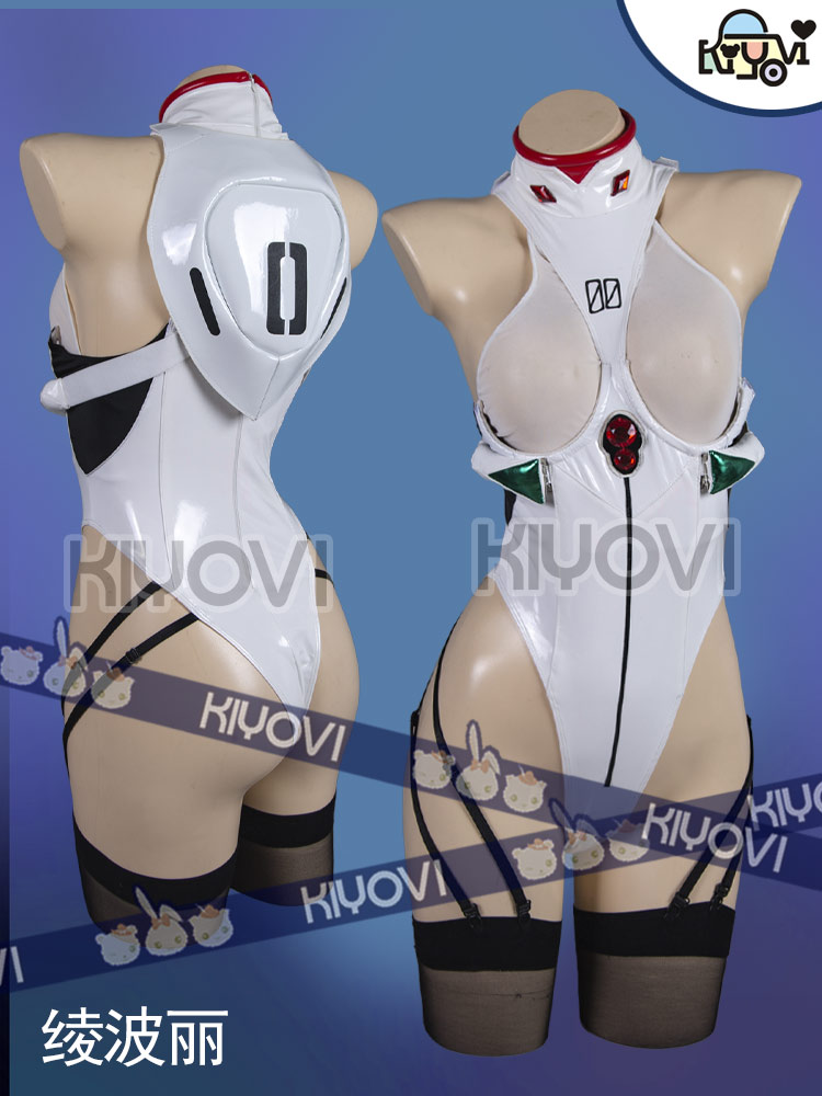 Ayanami Rei Woman PU Jumpsuits - Anime Cosplay Bikini 评论和价格