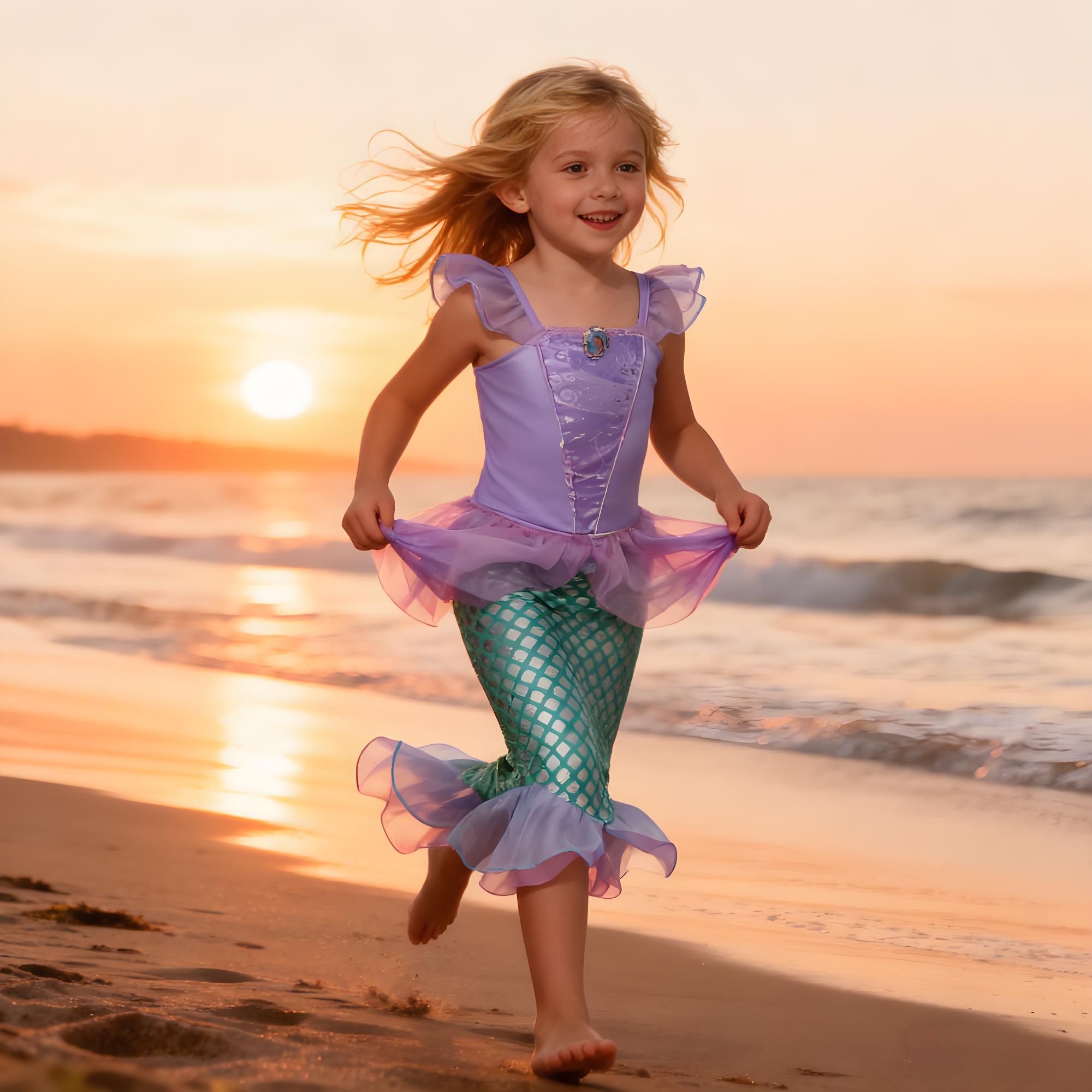 Summer Mermaid Birthday Party  - Anime Cosplay Little Girl 评论和价格
