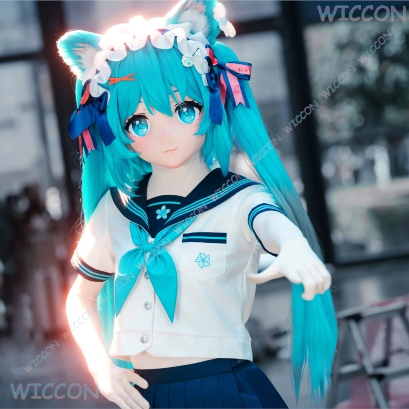 Kigurumi Female Face Mask Anim - Anime Cosplay Face 评论和价格
