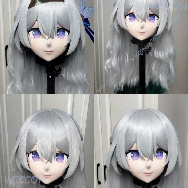Kigurumi Female Face Mask Anim - Anime Cosplay Face 评论和价格